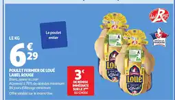 Auchan Poulet fermier de loué label rouge offre