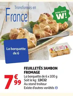 Auchan Feuilletés jambon fromage offre
