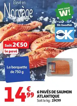 Auchan 6 pavés de saumon atlantique offre