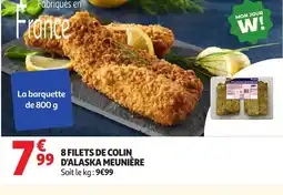 Auchan 8 filets de colin d'alaska meunière offre