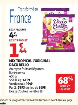 Auchan DACO BELLO Mix tropical l'original offre