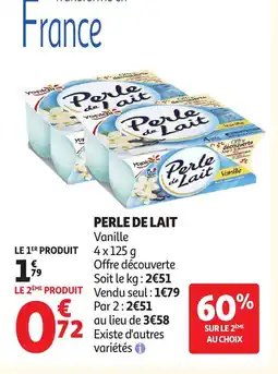 Auchan PERLE DE LAIT offre
