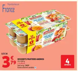 Auchan ANDROS Desserts fruitiers offre
