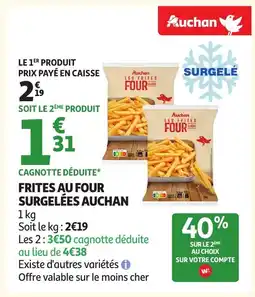 Auchan AUCHAN Frites au four surgelées offre