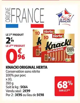 Auchan HERTA Knacki original offre