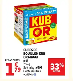 Auchan MAGGI Cubes de bouillon kub or offre