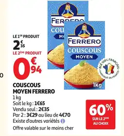 Auchan MOYEN FERRERO Couscous offre