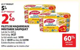 Auchan SAUPIQUET Filets de maquereaux moutarde offre