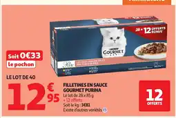 Auchan Filletines en sauce gourmet purina offre