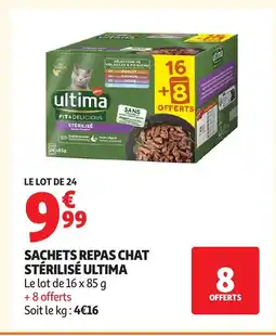 Auchan ULTIMA Sachets repas chat stérilisé offre