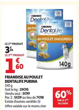 Auchan PURINA Friandise au poulet dentalife offre