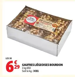 Auchan Gaufres liégeoises bourdon offre