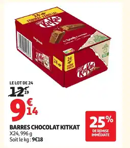 Auchan KITKAT Barres chocolat offre