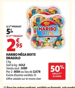 Auchan HARIBO Méga boite dragolo offre