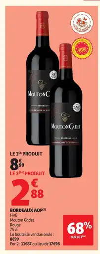 Auchan MOUTON CADET Bordeaux aop offre