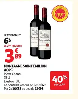 Auchan PIERRE CHANAU Montagne saint émilion aop offre