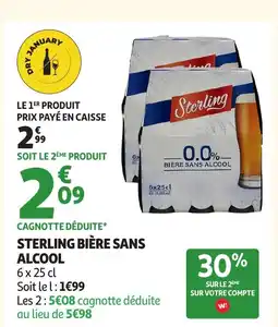 Auchan STERLING Bière sans alcool offre