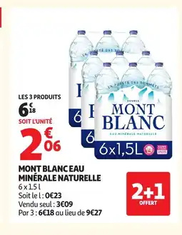 Auchan MONT BLANC Eau minérale naturelle offre