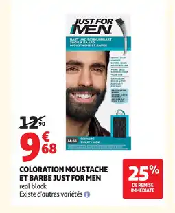 Auchan JUST FOR MEN Coloration moustache et barbe offre