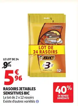 Auchan BIC Rasoirs jetables sensitives offre