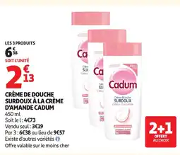 Auchan CADUM Crème de douche surdoux à la crème d'amande offre
