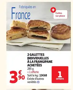 Auchan 2 galettes individuelles à la frangipane achetées offre