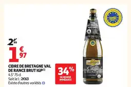 Auchan CIDRE DE BRETAGNE val de rance brut igp offre