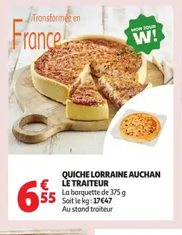 Auchan Quiche lorraine auchan le traiteur offre