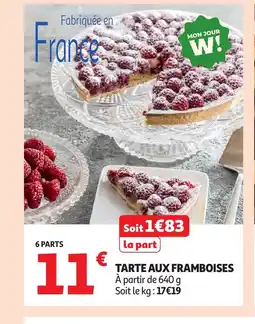 Auchan Tarte aux framboises offre