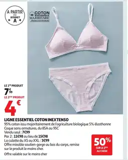 Auchan INEXTENSO Ligne essentiel coton offre