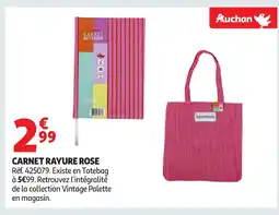 Auchan AUCHAN Carnet notebook offre