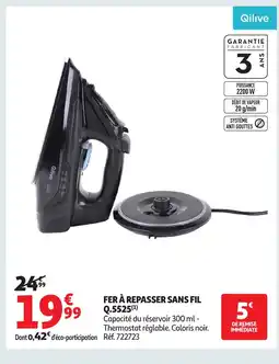 Auchan QILIVE Fer à repasser sans fil q.5525 offre
