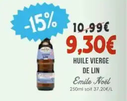 Naturalia EMILE & NOEL Huile vierge de lin offre