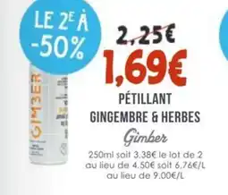 Naturalia GIMBER Pétillant gingembre & herbes offre