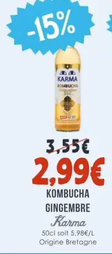 Naturalia KARMA Kombucha gingembre offre