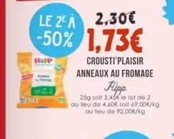 Naturalia HIPP Crousti’plaisir anneaux au fromage offre