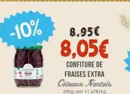 Naturalia CÔTEAUX NANTAIS Confiture de fraises extra offre