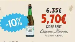 Naturalia CÔTEAUX NANTAIS Cidre brut offre