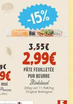 Naturalia BIOLEUD Pâte feuilletée pur beurre offre