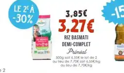 Naturalia PRIMÉAL Riz basmati demi-complet offre
