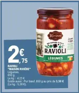 E.Leclerc RAVIOLI “MAISON RIVIÈRE” offre