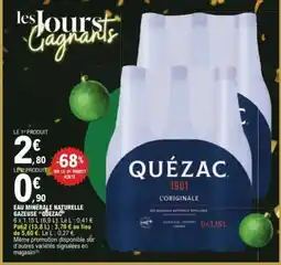 E.Leclerc Eau Minerale Naturelle Gazeuse Quezac offre