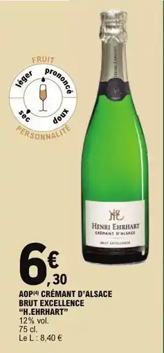 E.Leclerc AOP CRÉMANT D'ALSACE BRUT EXCELLENCE “H. EHRHART” offre