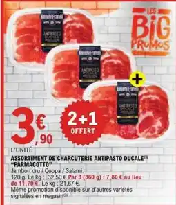 E.Leclerc ASSORTIMENT DE CHARCUTERIE ANTIPASTO DUCALE 'PARMACOTTO' offre