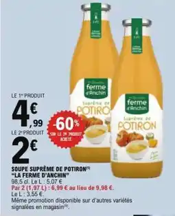 E.Leclerc Soupe Suprême de Potiron La Ferme d'Anchin offre