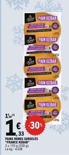 E.Leclerc PAINS RONDS SURGELÉS FRANCE KEBAB offre