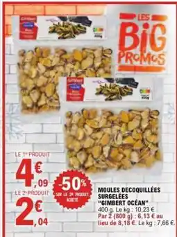 E.Leclerc Moules décoquillées surgelées 'Gimbert Océan' offre