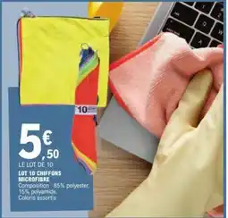 E.Leclerc LOT 10 CHIFFONS MICROFIBRE offre