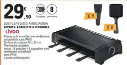 E.Leclerc APPAREIL À RACLETTE 8 PERSONNES offre