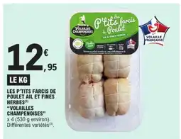 E.Leclerc LES P'TITS FARCIS DE POULET AIL ET FINES HERBES offre